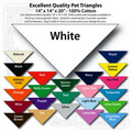 14"x14"x20" Blank White Solid Imported 100% Cotton Pet Bandanna
